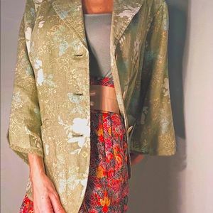 Beautiful J. Jill floral linen blazer